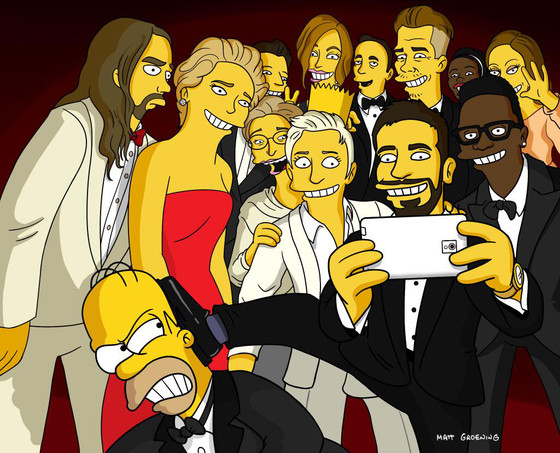 Ellen Selfie Recreations, The Simpsons Ellen Selfie Recreations, The Simpsons